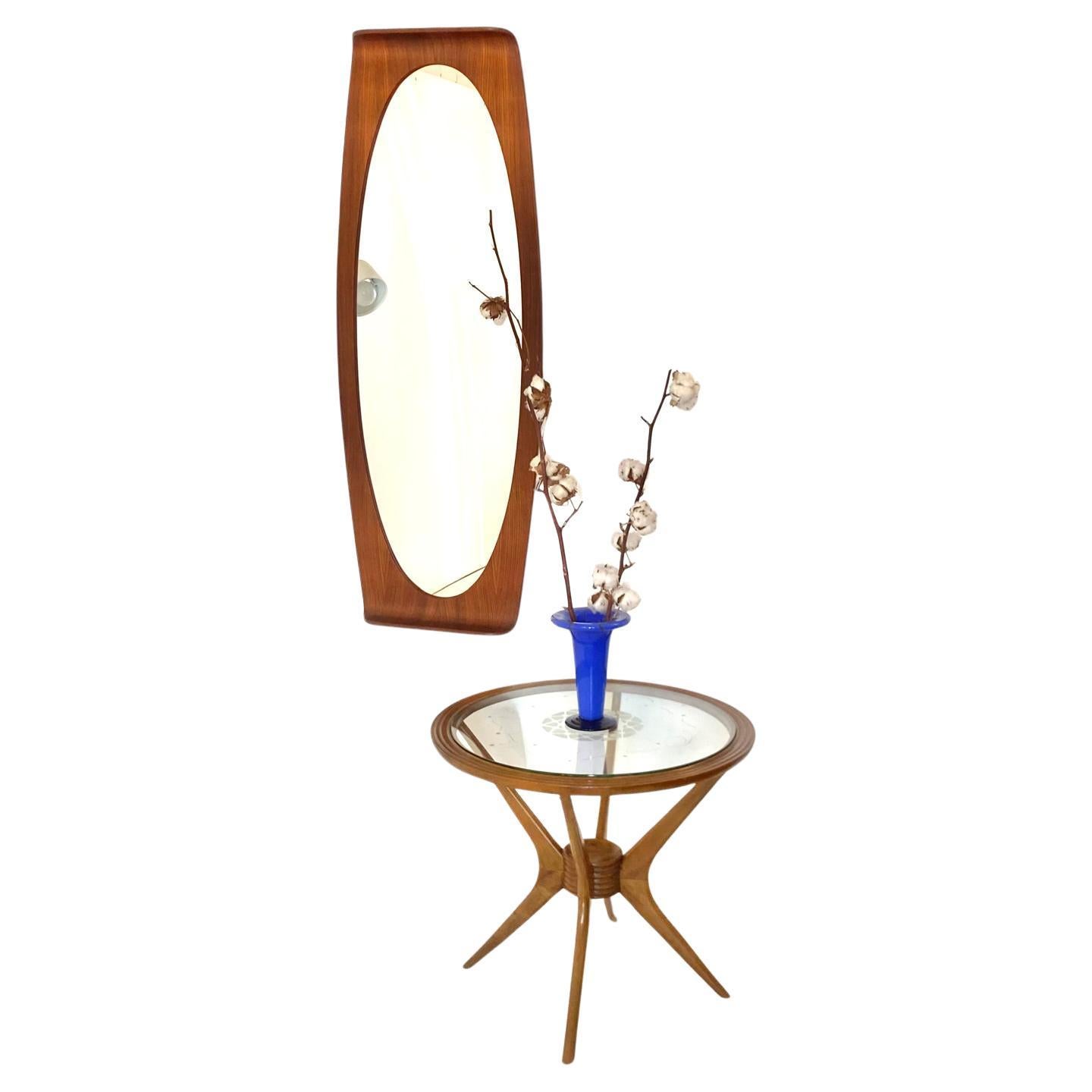 Mid Century Modern Wood Wall Mirror, Campo e Graffi, Italy 1950s For Sale 3