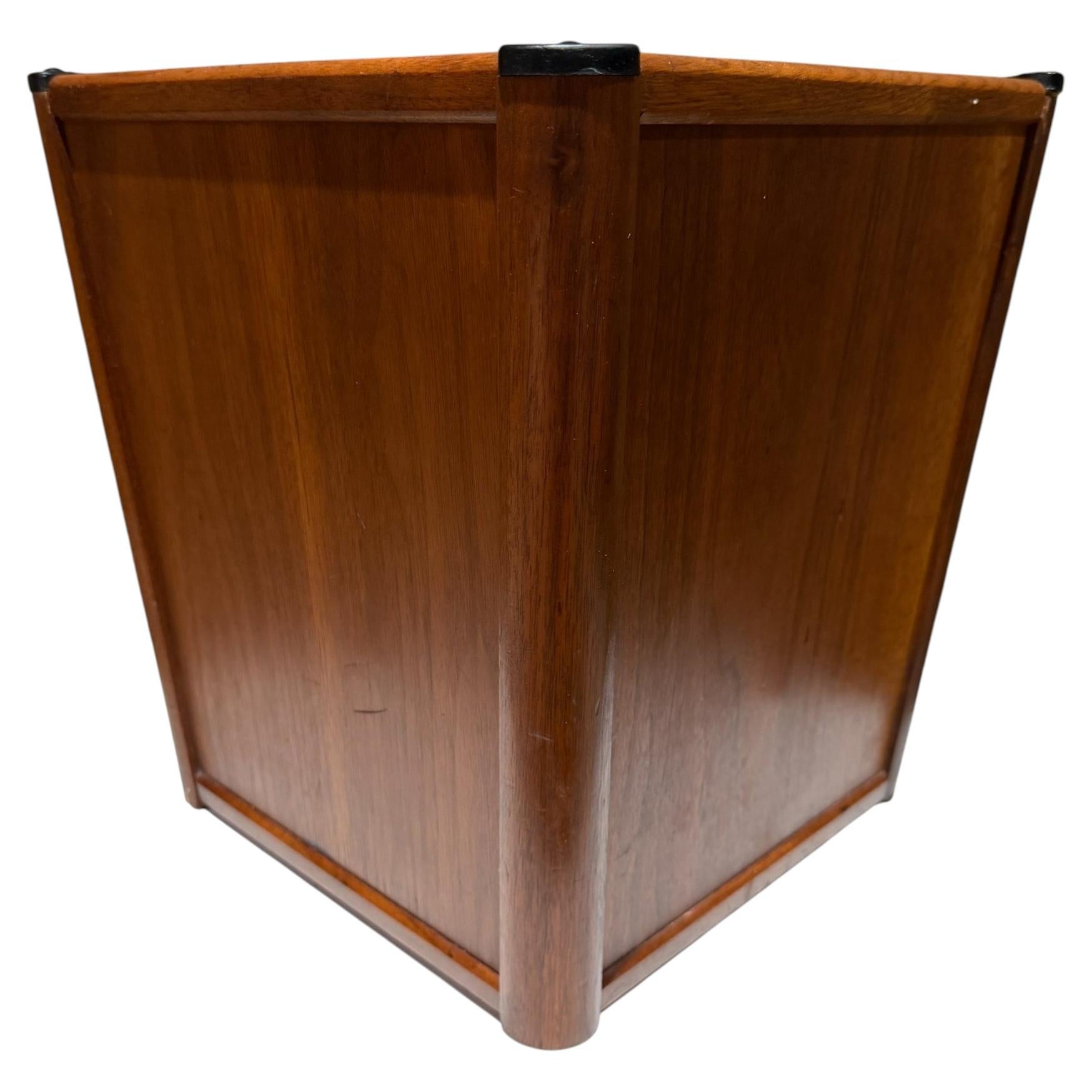 Mid-Century Modern Wood Waste Basket Paper Barrel Nucraft