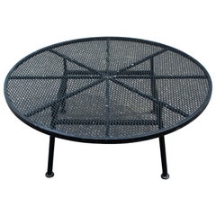 Mid-Century Modern Woodard Low Patio Dinette Lounge Coffee Table Iron, 1960s