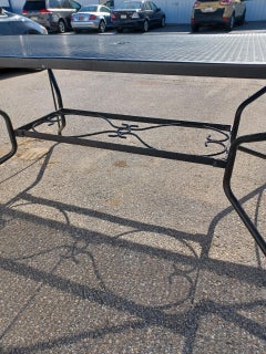 Mid-Century Modern Woodard Outdoor  Iron 84" Dining Table