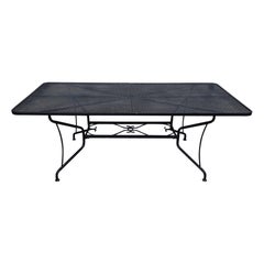 Mid-Century Modern Woodard Outdoor  Iron 84" Dining Table