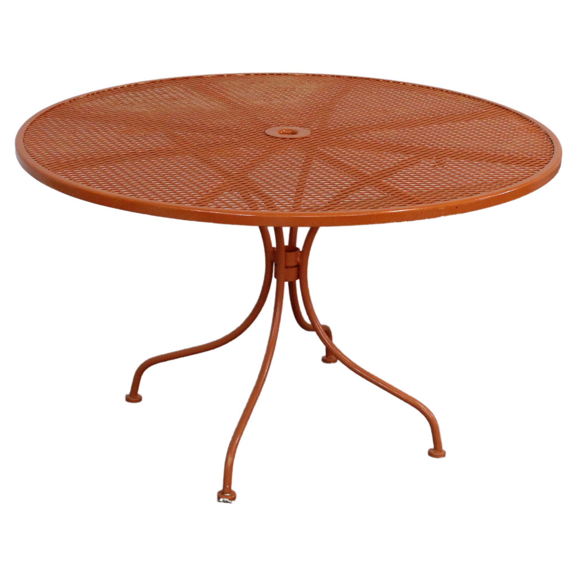 Mid-Century Modern Woodard Outdoor Round Dining Table