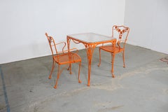 Mid-Century Modern Woodard Sculptura 3-Piece Bistro/Patio Set