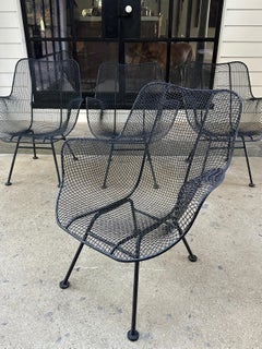 Mid-Century Modern Woodard Sculptura Patio Dining Chairs, set of 4
