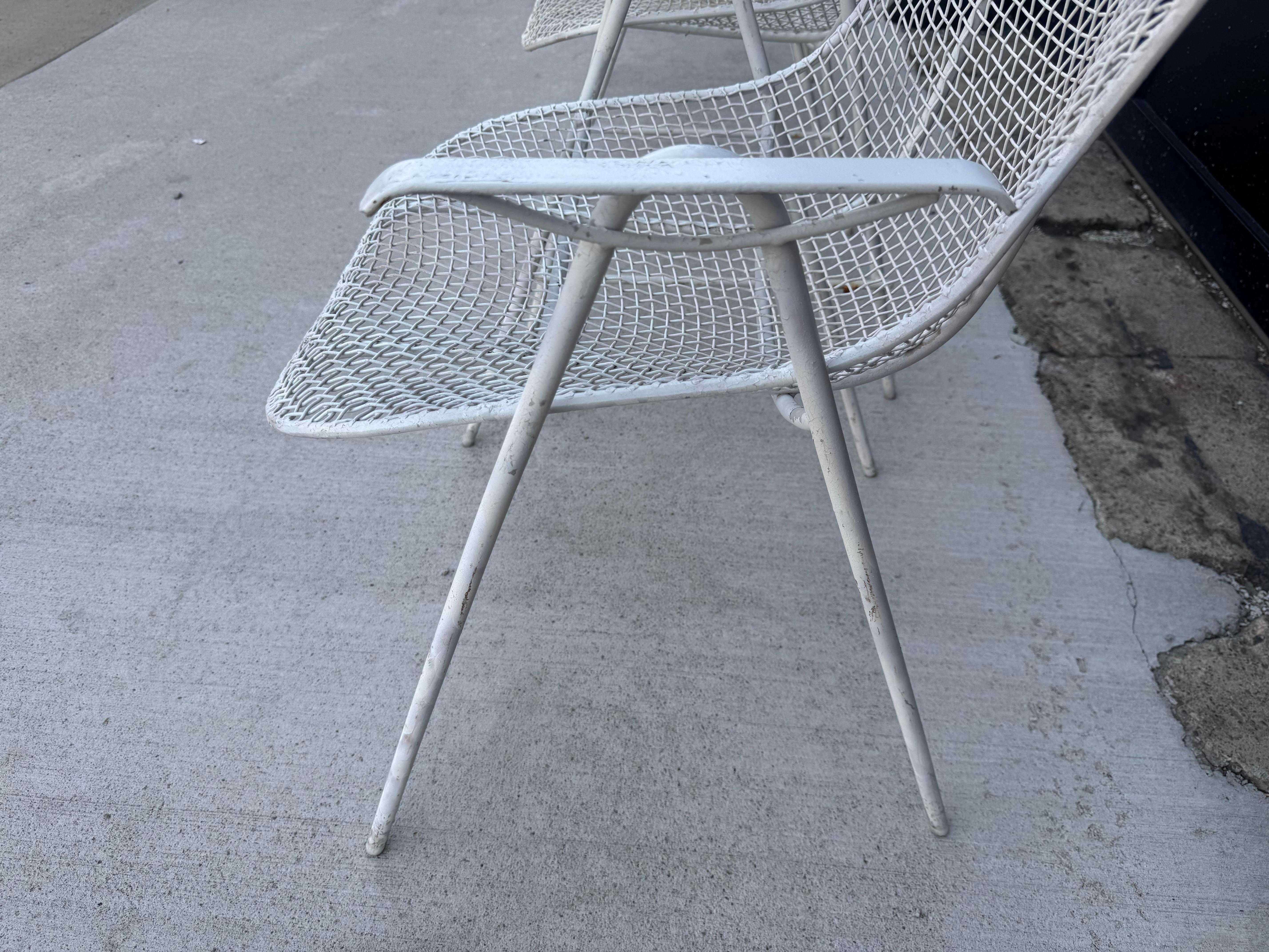 Poltrone scultoree Woodard di metà secolo, design raro, set di quattro sedie in vendita 3