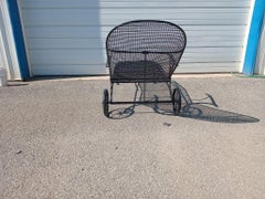 Mid Century Modern Woodard Scupltura Mesh Outdoor Chaise Lounge Chair