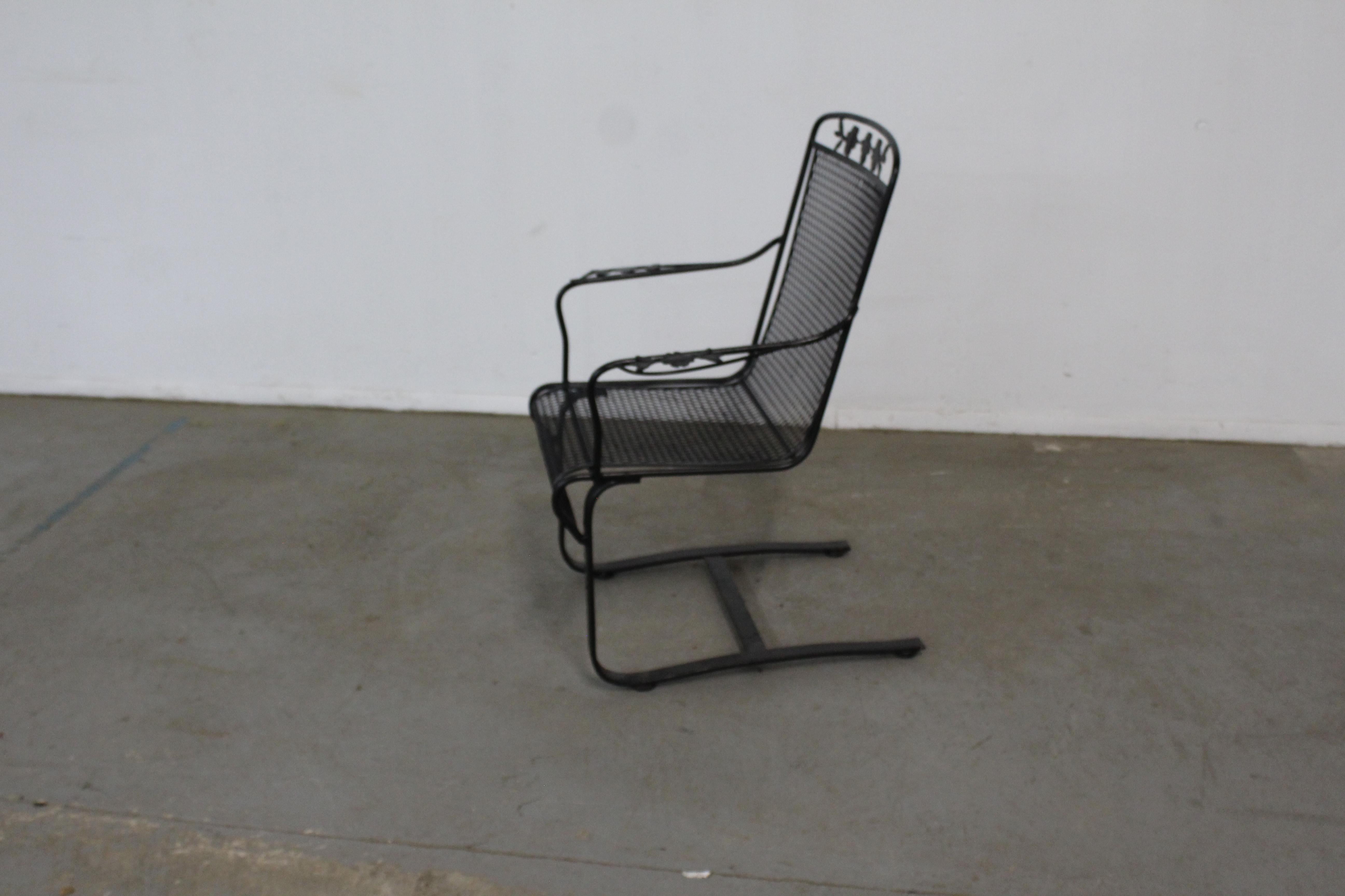 Mid-Century Modern Woodard Springer Rocker Patio Lounge Chair 5