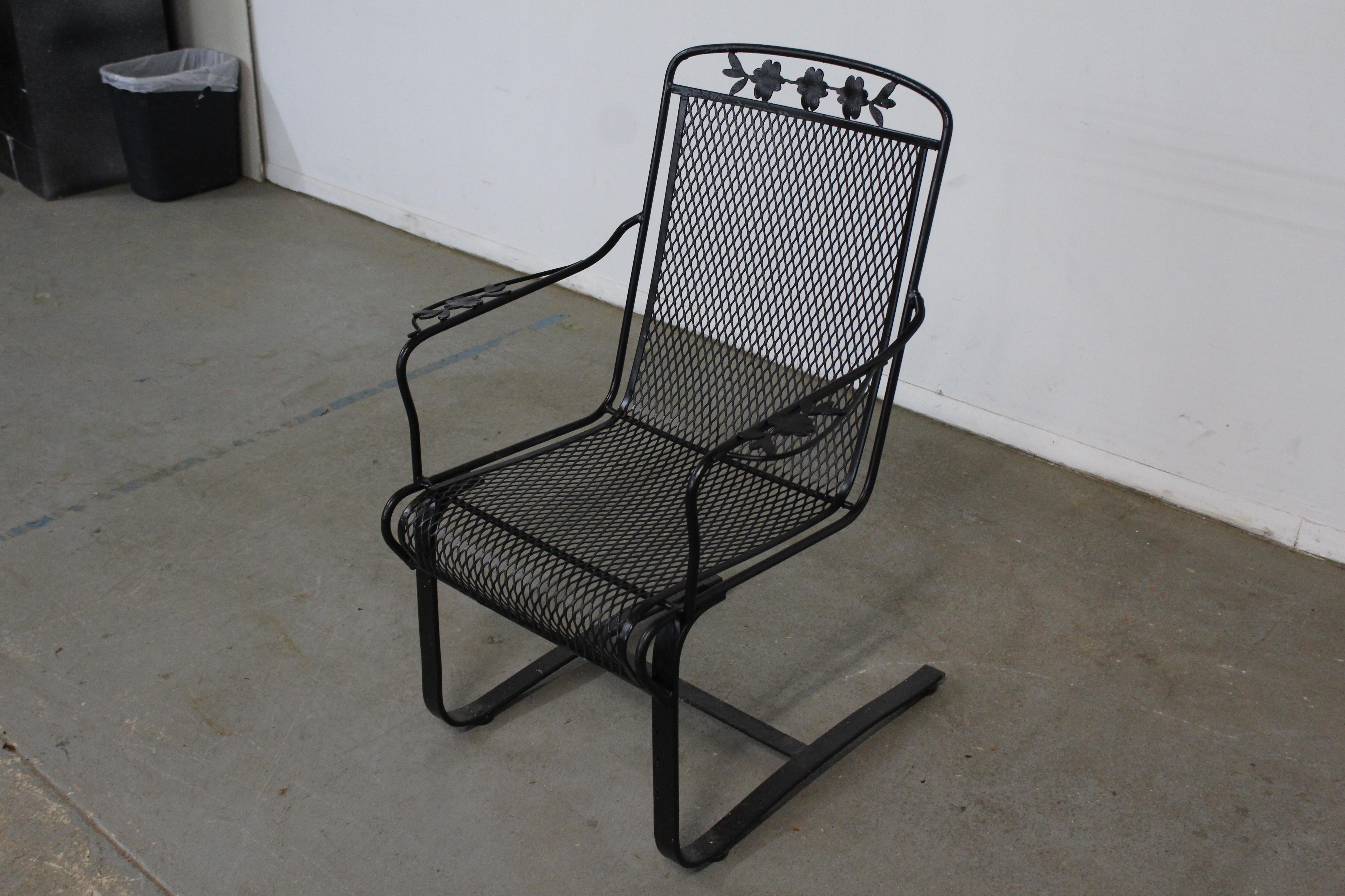 wrought iron coil spring rocker
