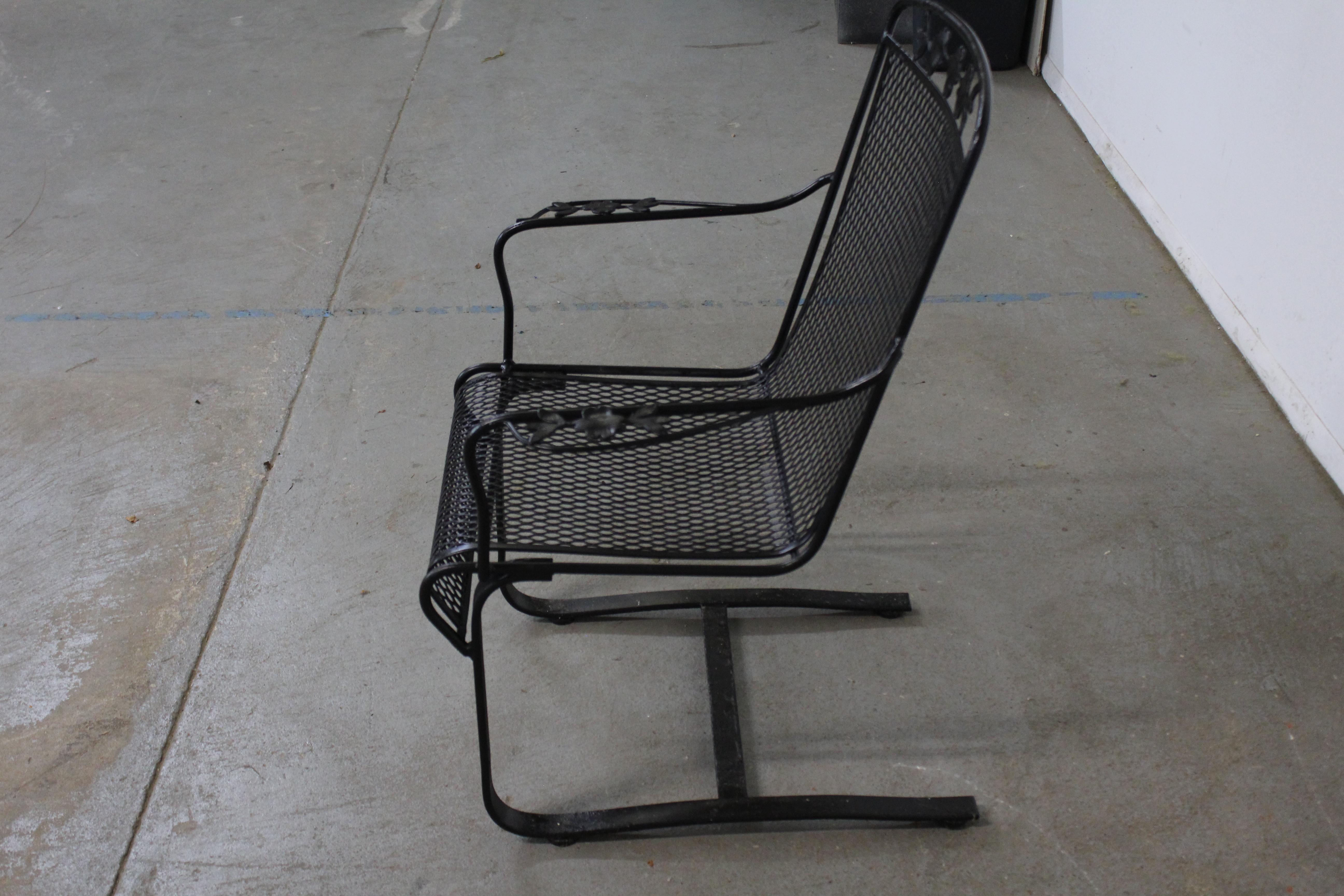 American Mid-Century Modern Woodard Springer Rocker Patio Lounge Chair
