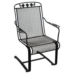 Vintage Mid-Century Modern Woodard Springer Rocker Patio Lounge Chair