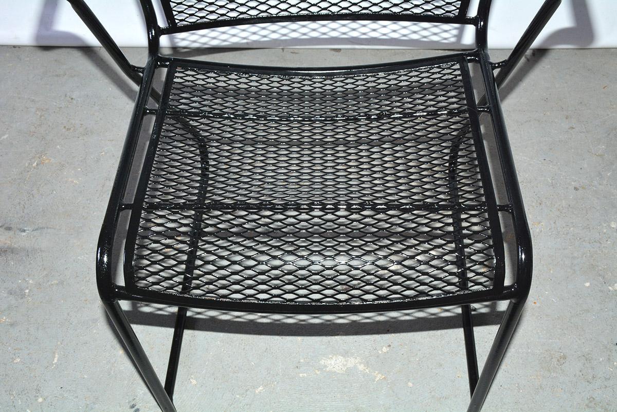 Metal Mid-Century Modern Woodard Style Patio Dining Chairs