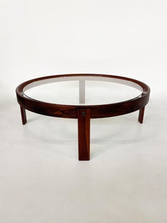 Mid-Century Modern Wooden and Glass Coffee Table