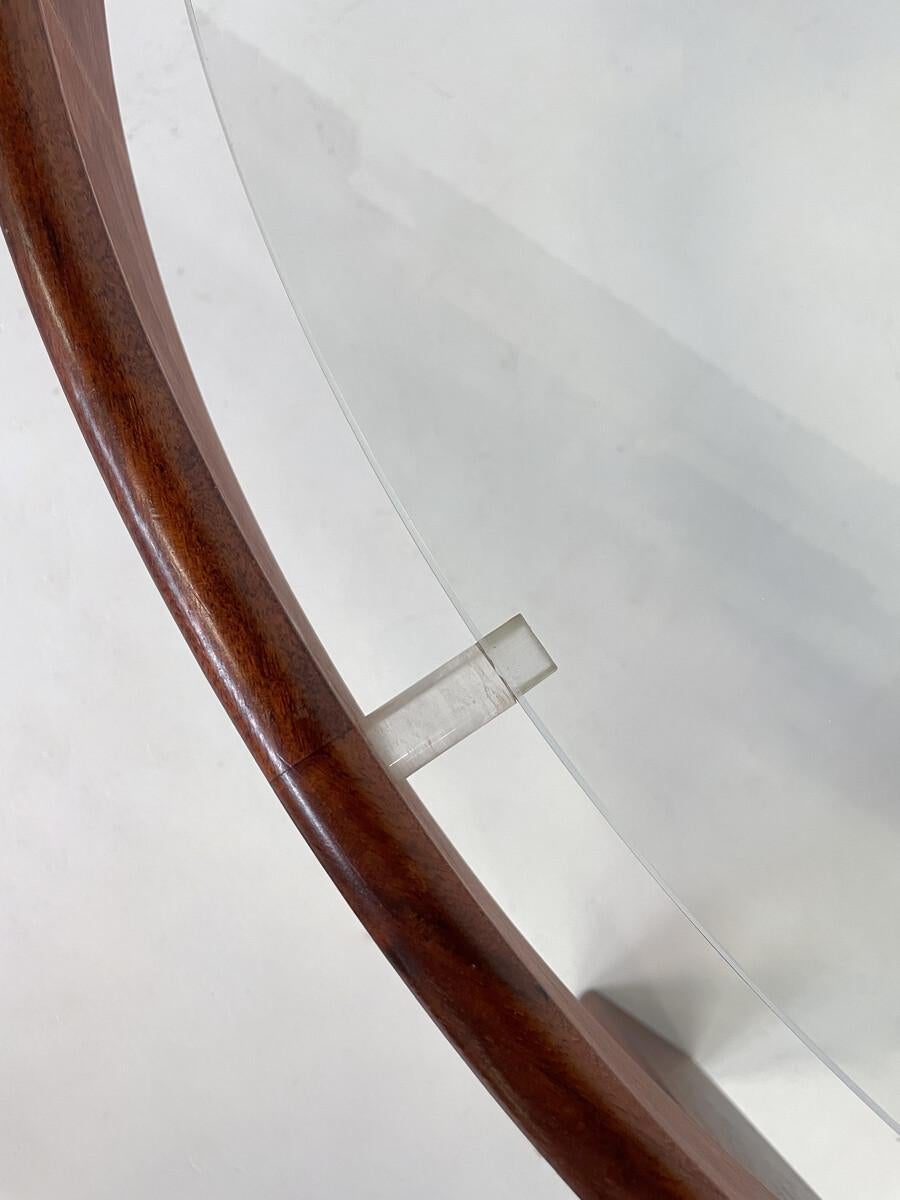 Mid-Century Modern Wooden and Glass Coffee Table In Good Condition For Sale In Brussels, BE