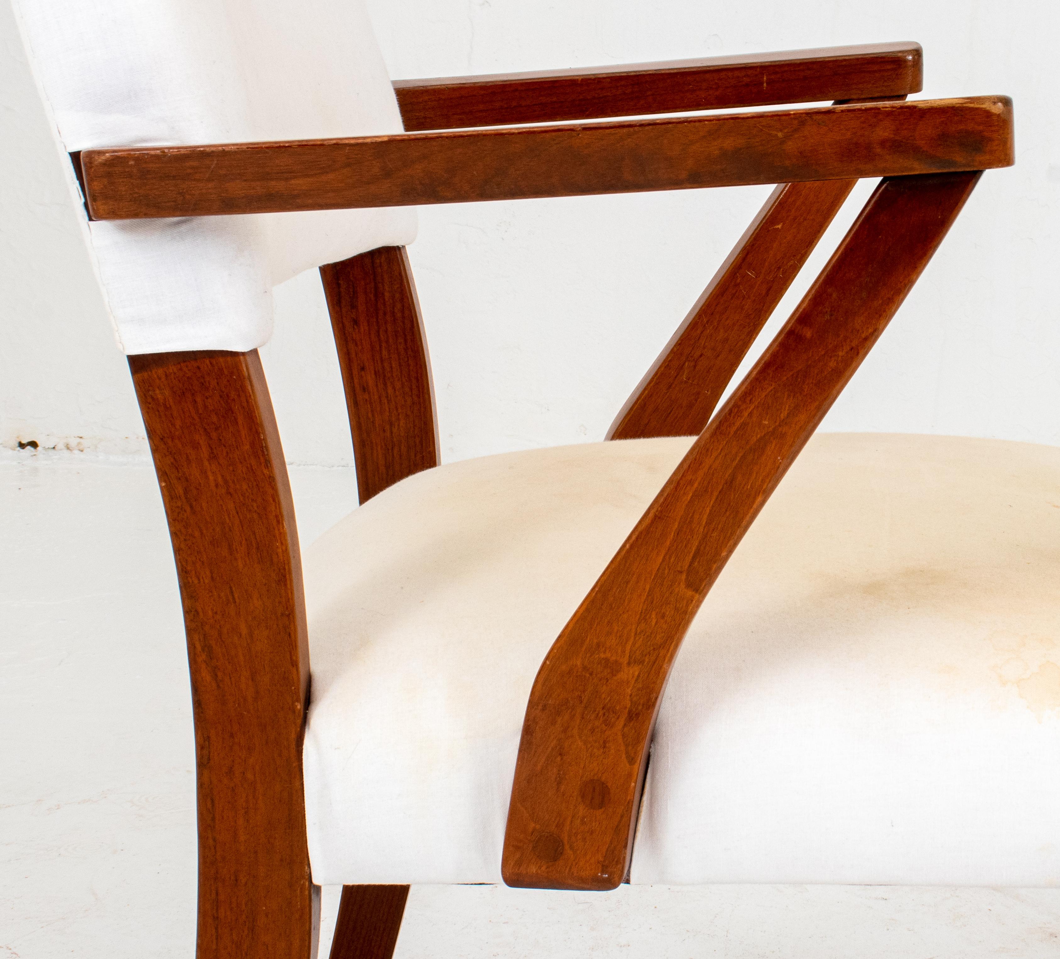 Mid-Century Modern Wooden Armchairs, Pair 1