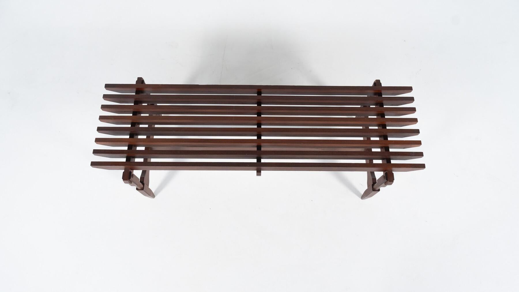 Banc en bois moderne du milieu du siècle par Ico et Luisa Parisi, Italie, années 1950 en vente 3