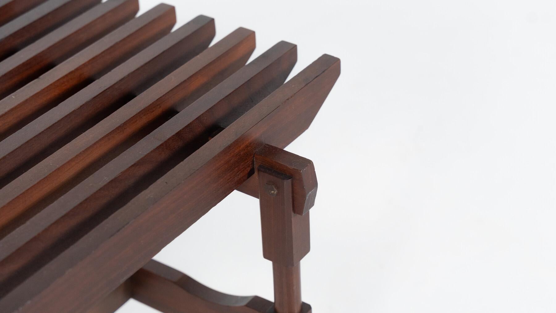 Banc en bois moderne du milieu du siècle par Ico et Luisa Parisi, Italie, années 1950 en vente 4