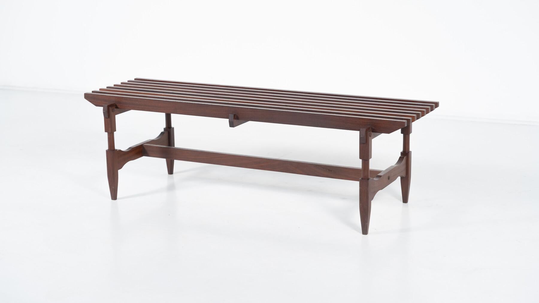Banc en bois moderne du milieu du siècle par Ico et Luisa Parisi, Italie, années 1950 en vente 5