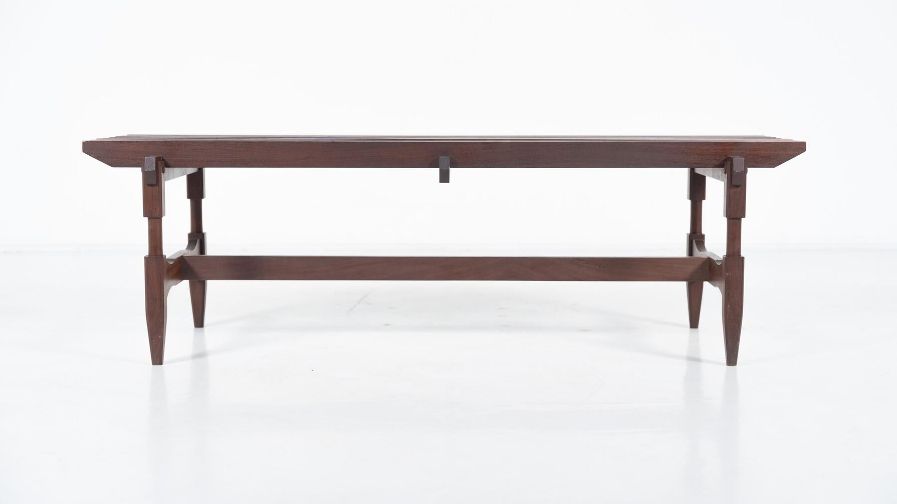 Banc en bois moderne du milieu du siècle par Ico et Luisa Parisi, Italie, années 1950 en vente 6