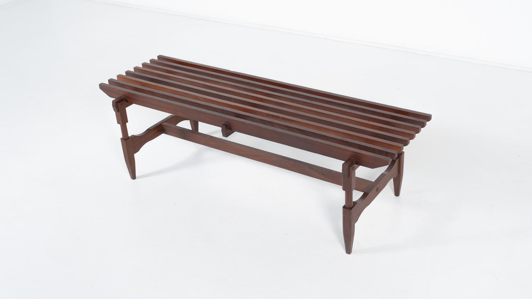 Banc en bois moderne du milieu du siècle par Ico et Luisa Parisi, Italie, années 1950 en vente 7