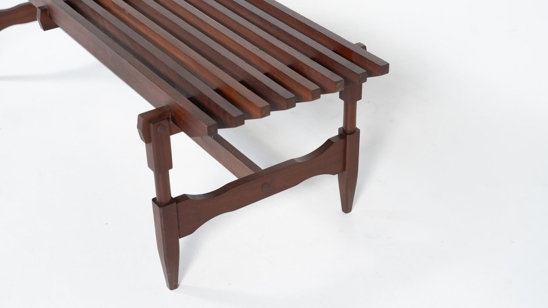 italien Banc en bois moderne du milieu du siècle par Ico et Luisa Parisi, Italie, années 1950 en vente