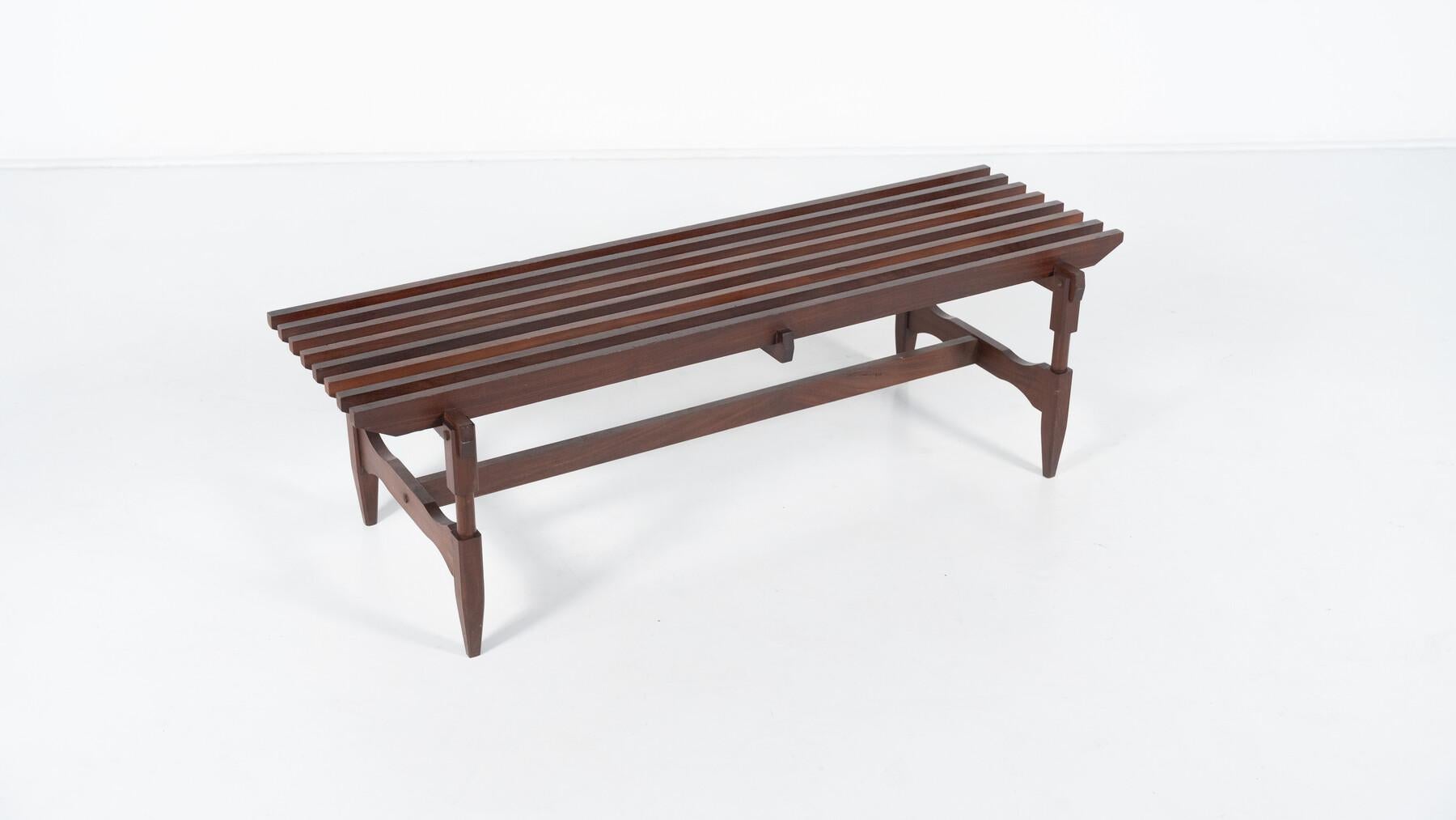 20ième siècle Banc en bois moderne du milieu du siècle par Ico et Luisa Parisi, Italie, années 1950 en vente