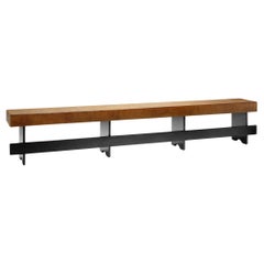 Mid Century Modern Wooden Bench, Europe ca 1950s