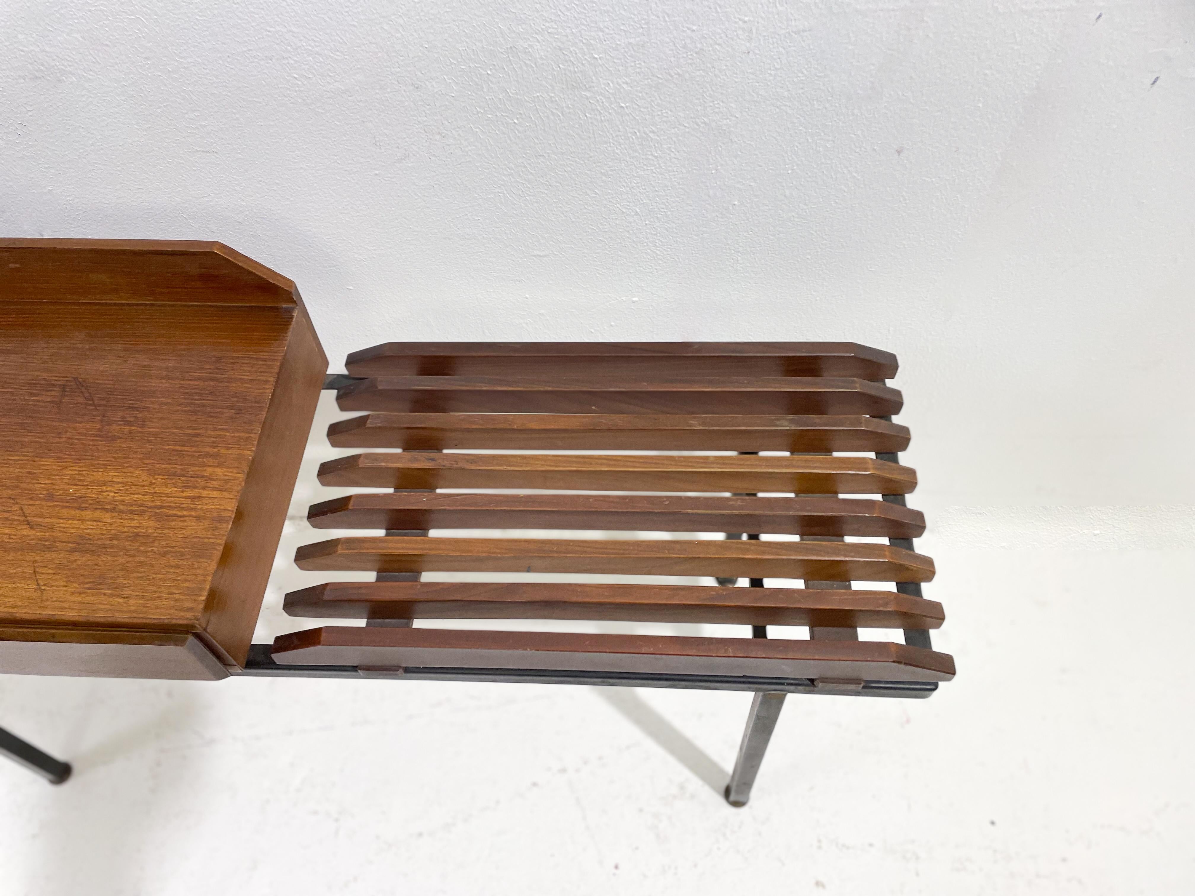 Mid-Century Modern Wooden Bench with Drawers, Italy, 1960s 3
