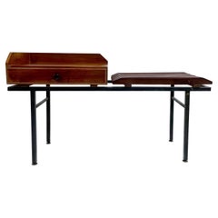 Mid-Century Modern Wooden Bench with Drawers, Italy, 1960s
