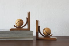 Mid-Century Modern Wooden Bookends, 1940s, Set of 2