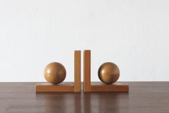 Mid-Century Modern Wooden Bookends, 1950s, Set of 2