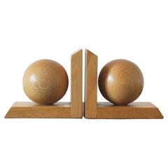 Mid-Century Modern Wooden Bookends, 1950s, Set of 2