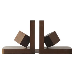 Mid-Century Modern Wooden Bookends, 1950s, Set of 2