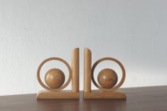 Mid-Century Modern Wooden Bookends, 1960s, Set of 2