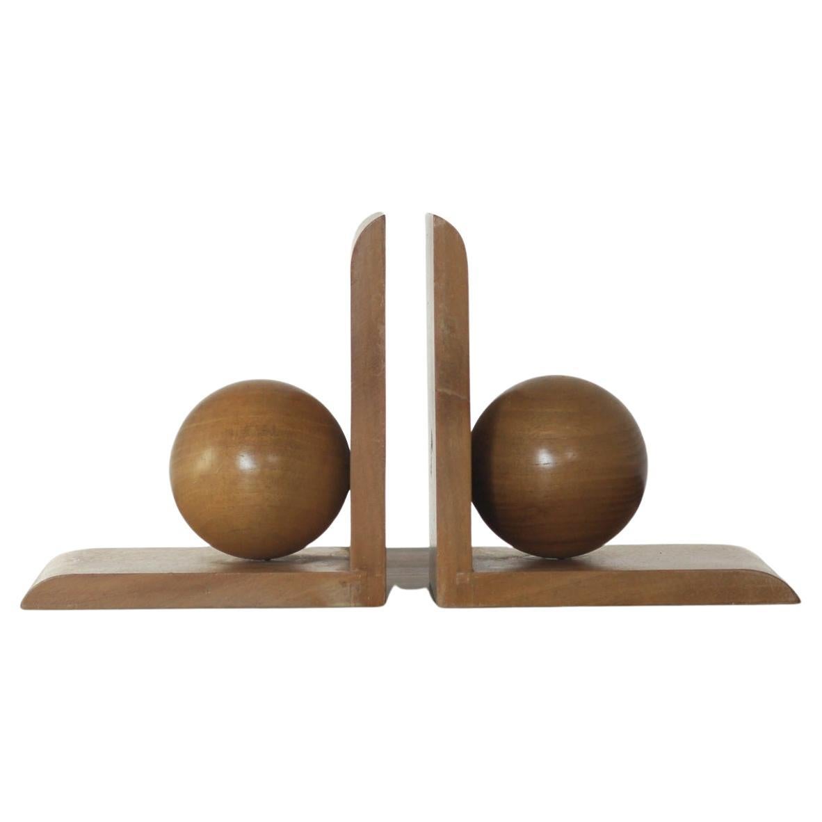 Mid-Century Modern Wooden Bookends, 1960s, Set of 2