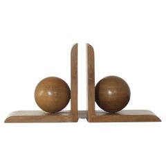 Mid-Century Modern Wooden Bookends, 1960s, Set of 2