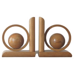 Mid-Century Modern Wooden Bookends, 1960s, Set of 2