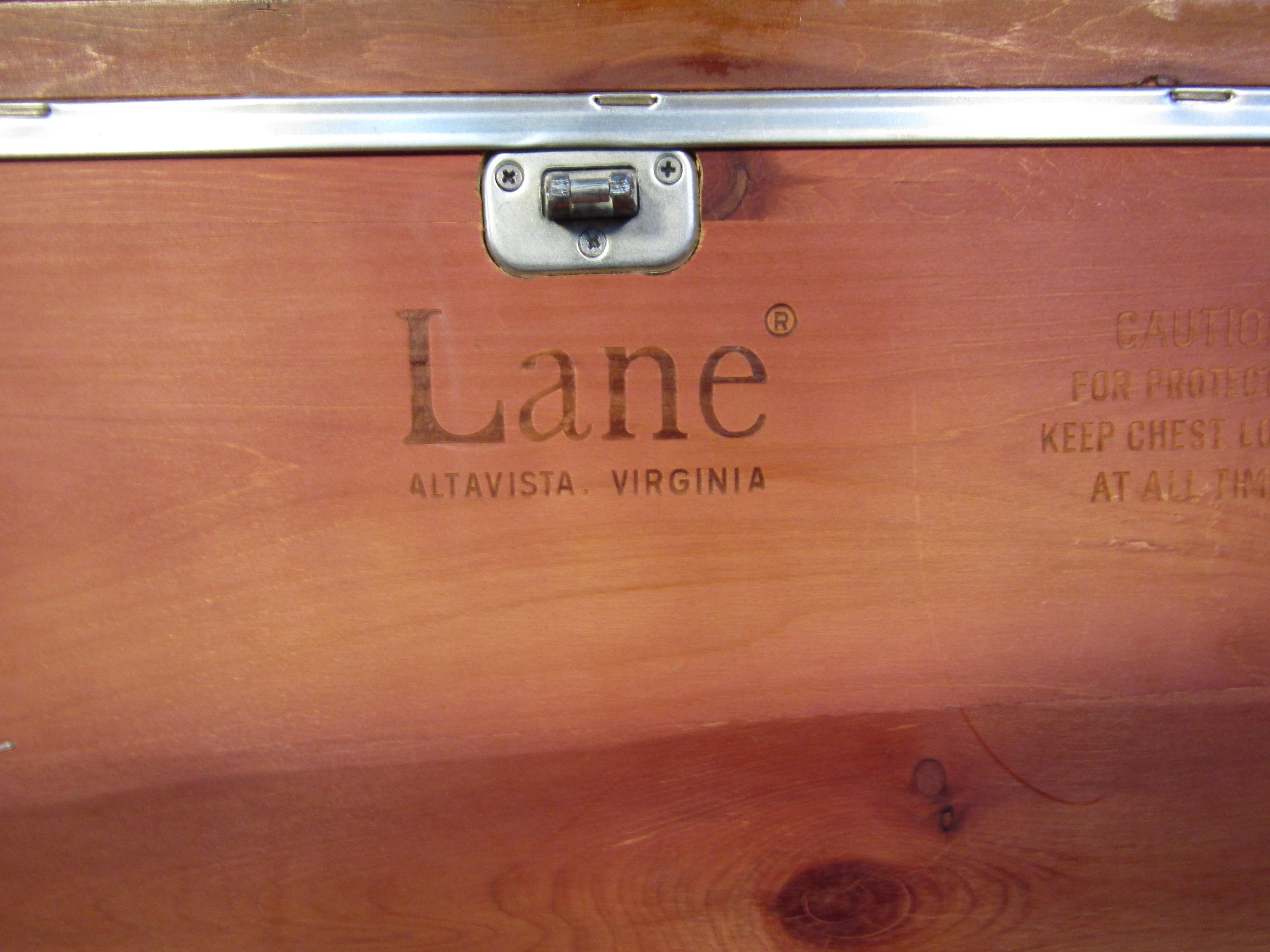 Mid-Century Modern Wooden Chest by Lane For Sale 2