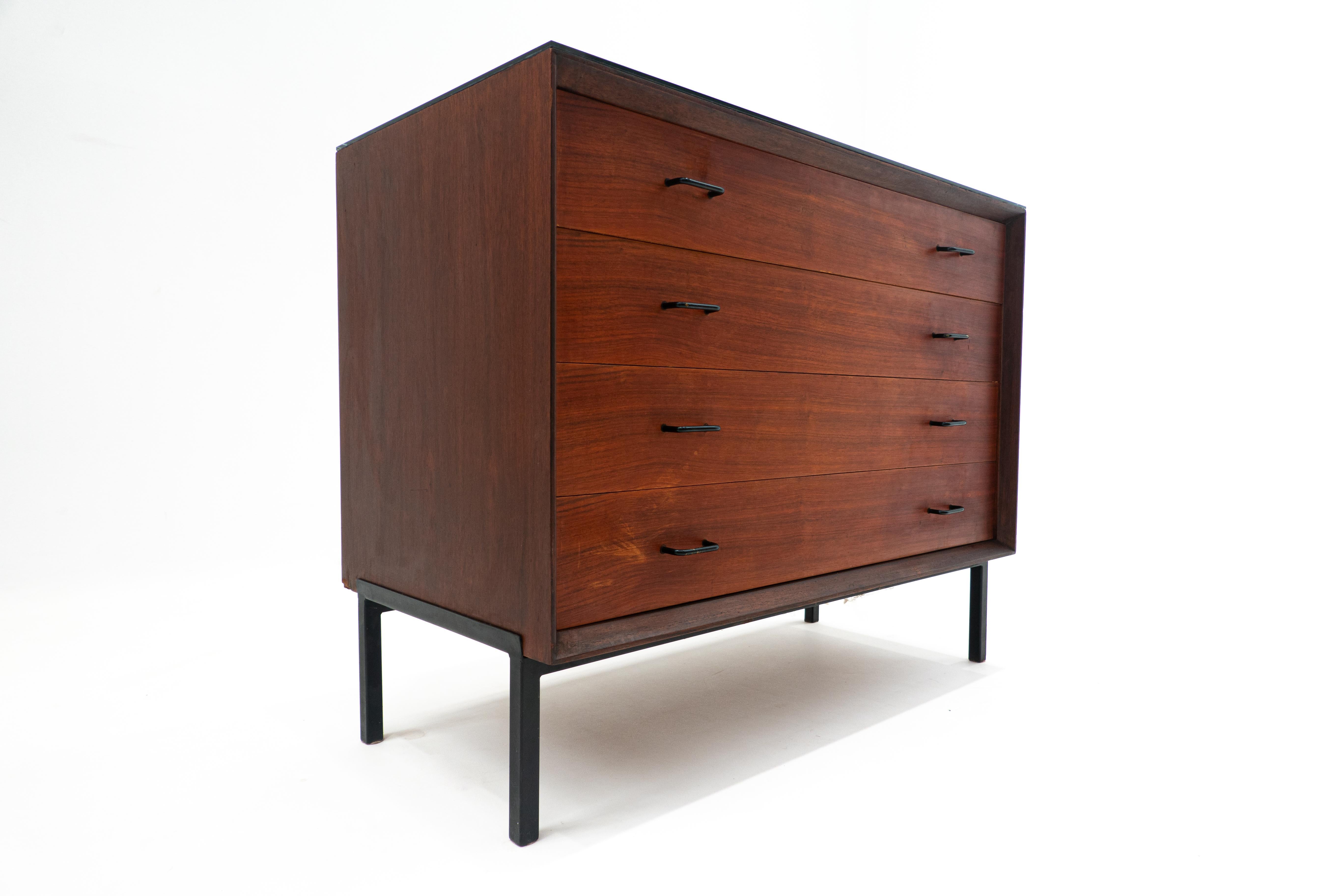 Italian Mid-Century Modern Wooden Chest of Drawers, Italy, 1960s For Sale