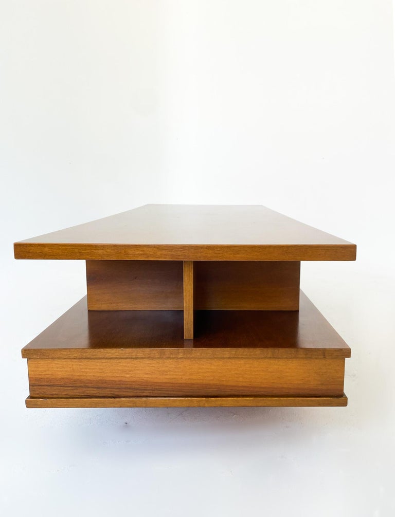 Mid-Century Modern Wooden Coffee Table by Claudio Salocchi for Sormani ...
