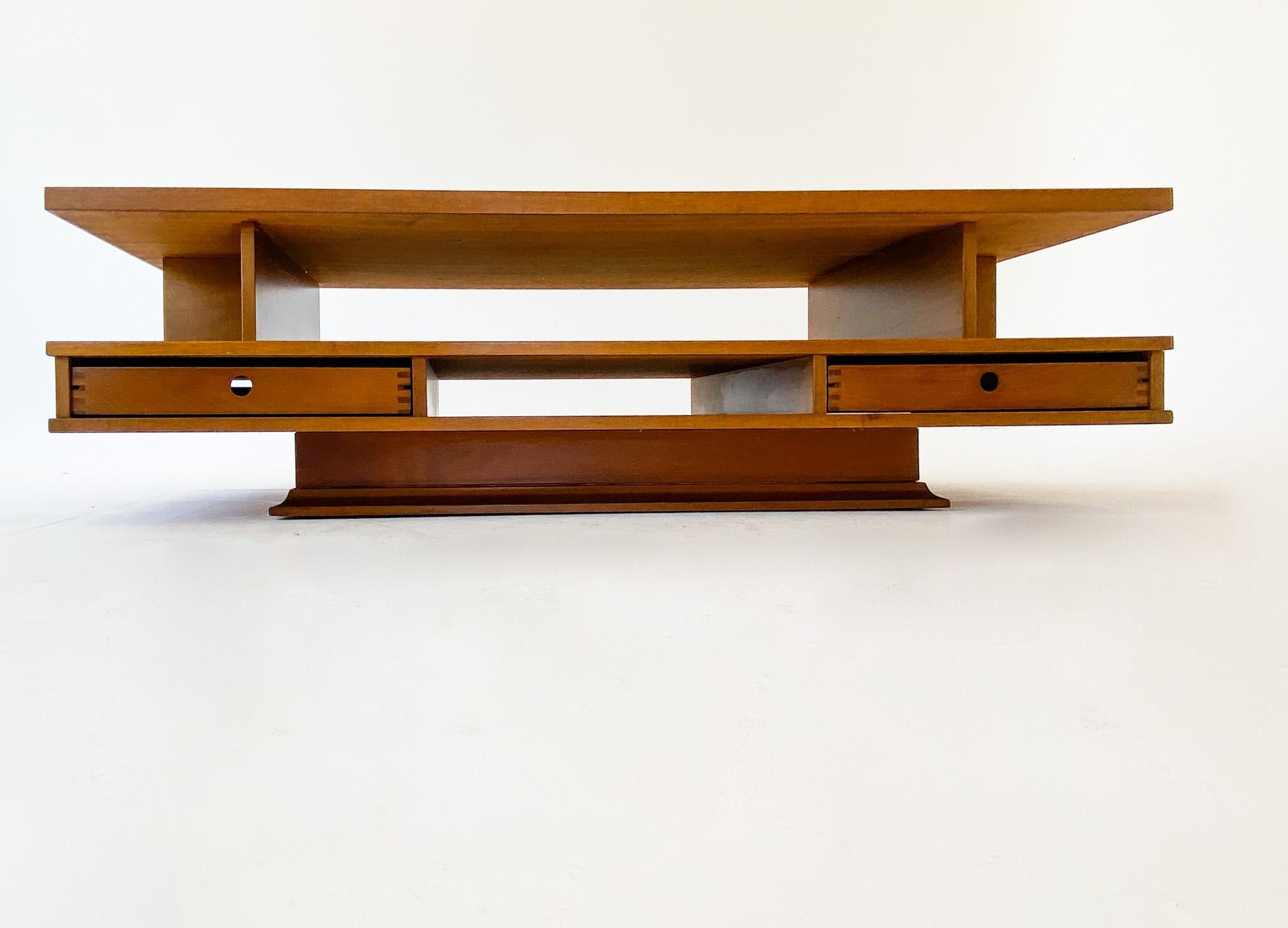 Mid-Century Modern Wooden Coffee Table by Claudio Salocchi for Sormani, 1960s 2