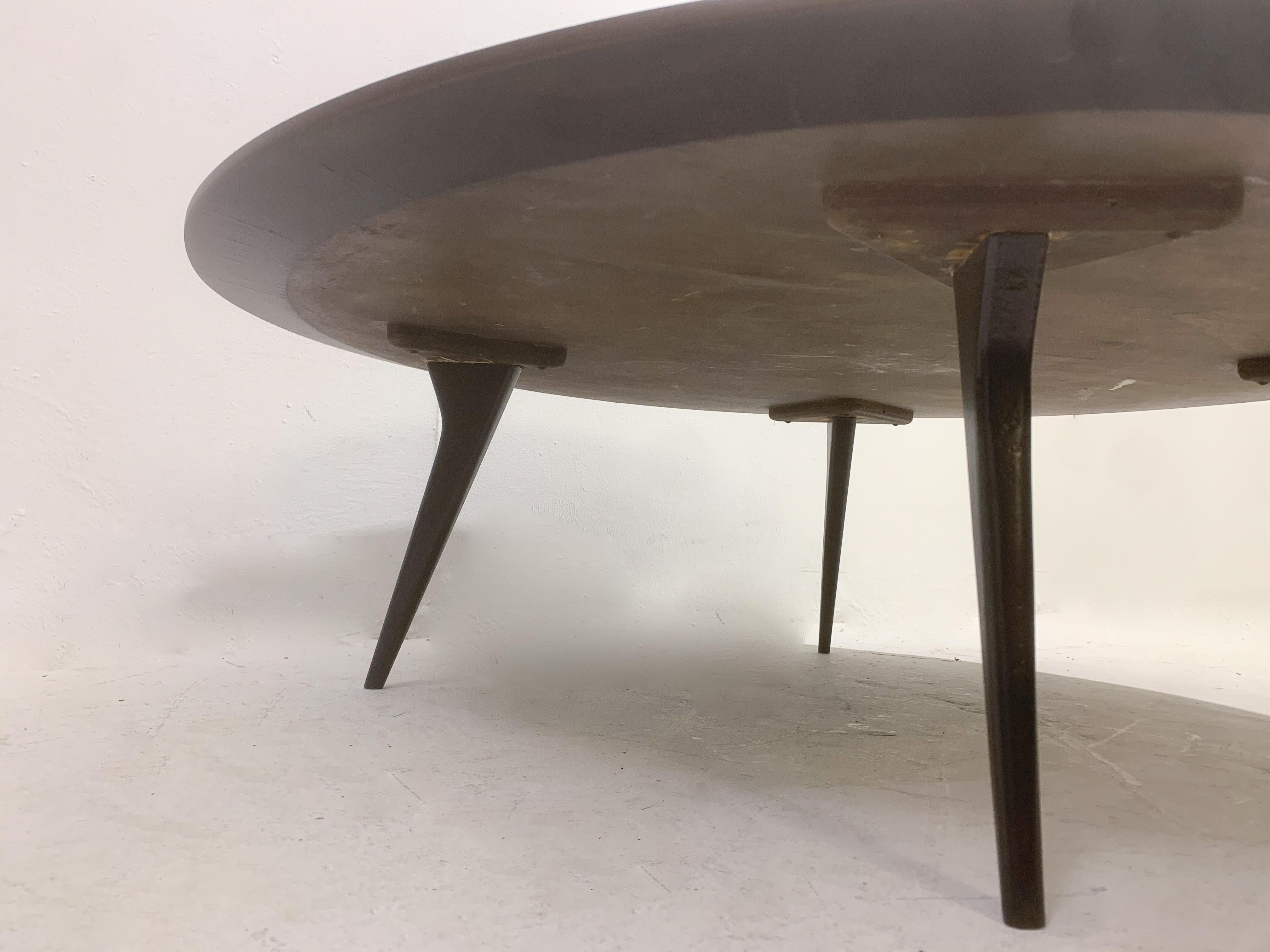 Mid-Century Modern Wooden Coffee Table, Italy, 1960s 2