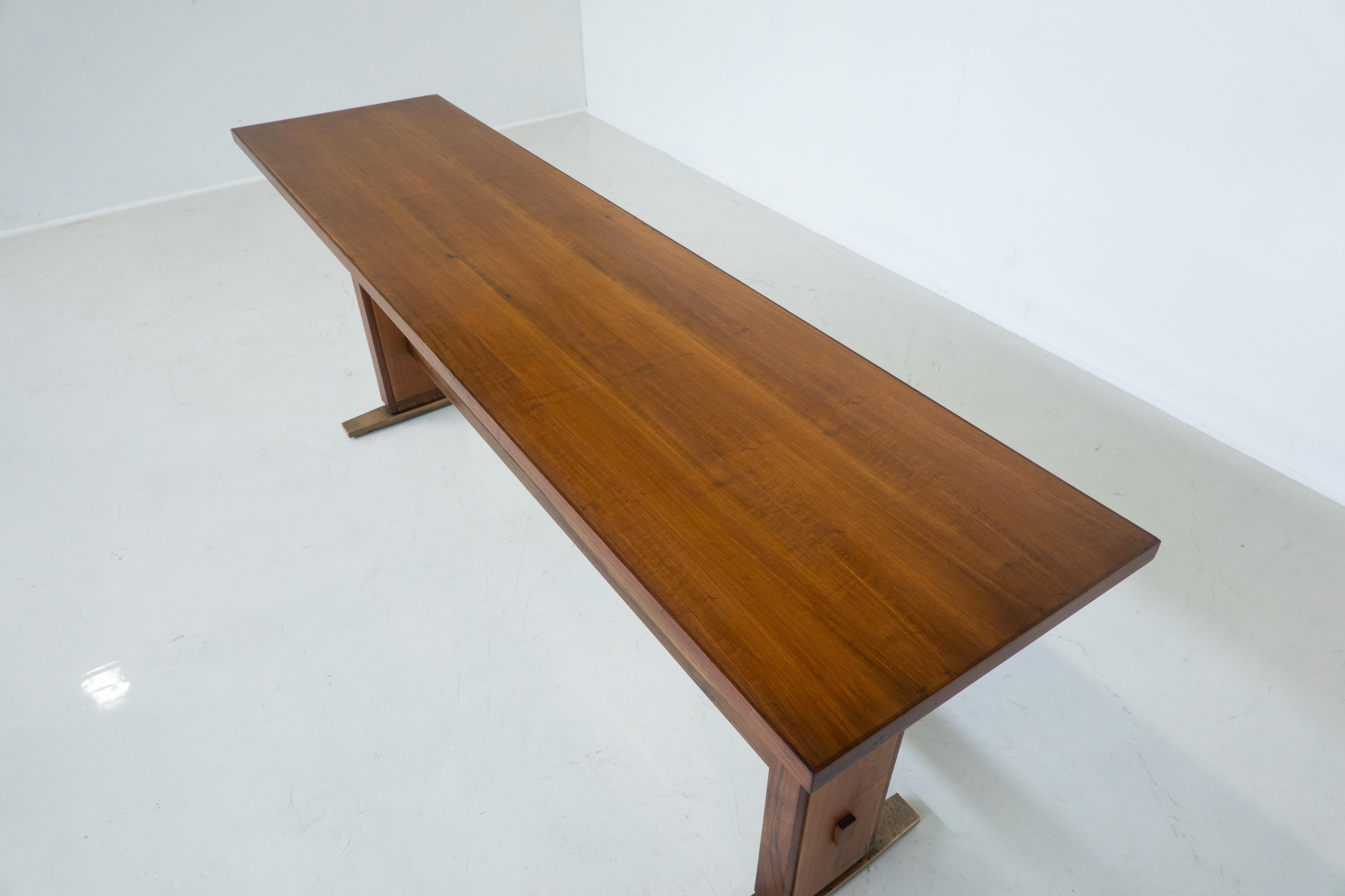 Mid-Century Modern Wooden Console Table by Giovanni Michelucci, 1960s For Sale 6