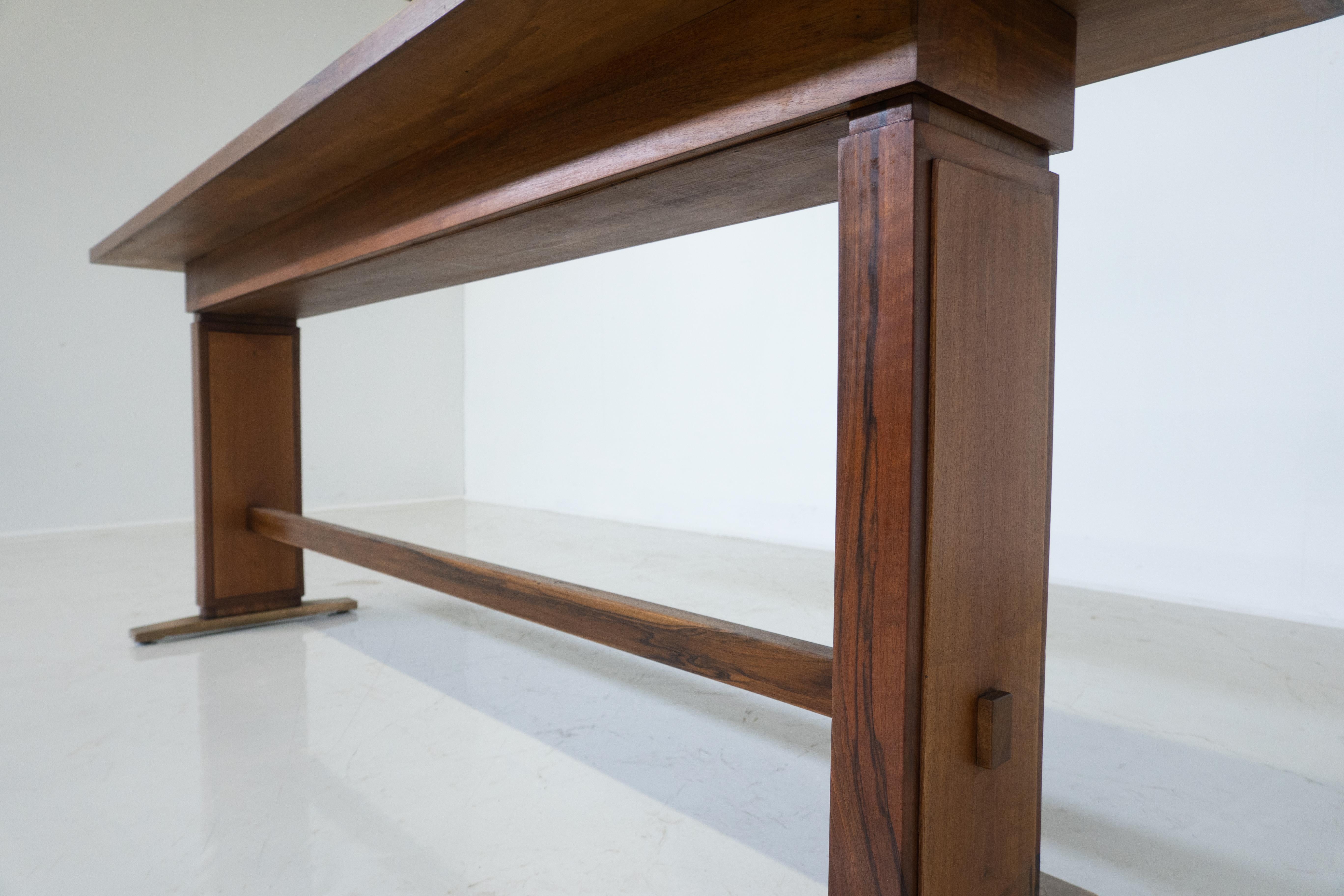 Mid-Century Modern Wooden Console Table by Giovanni Michelucci, 1960s For Sale 7