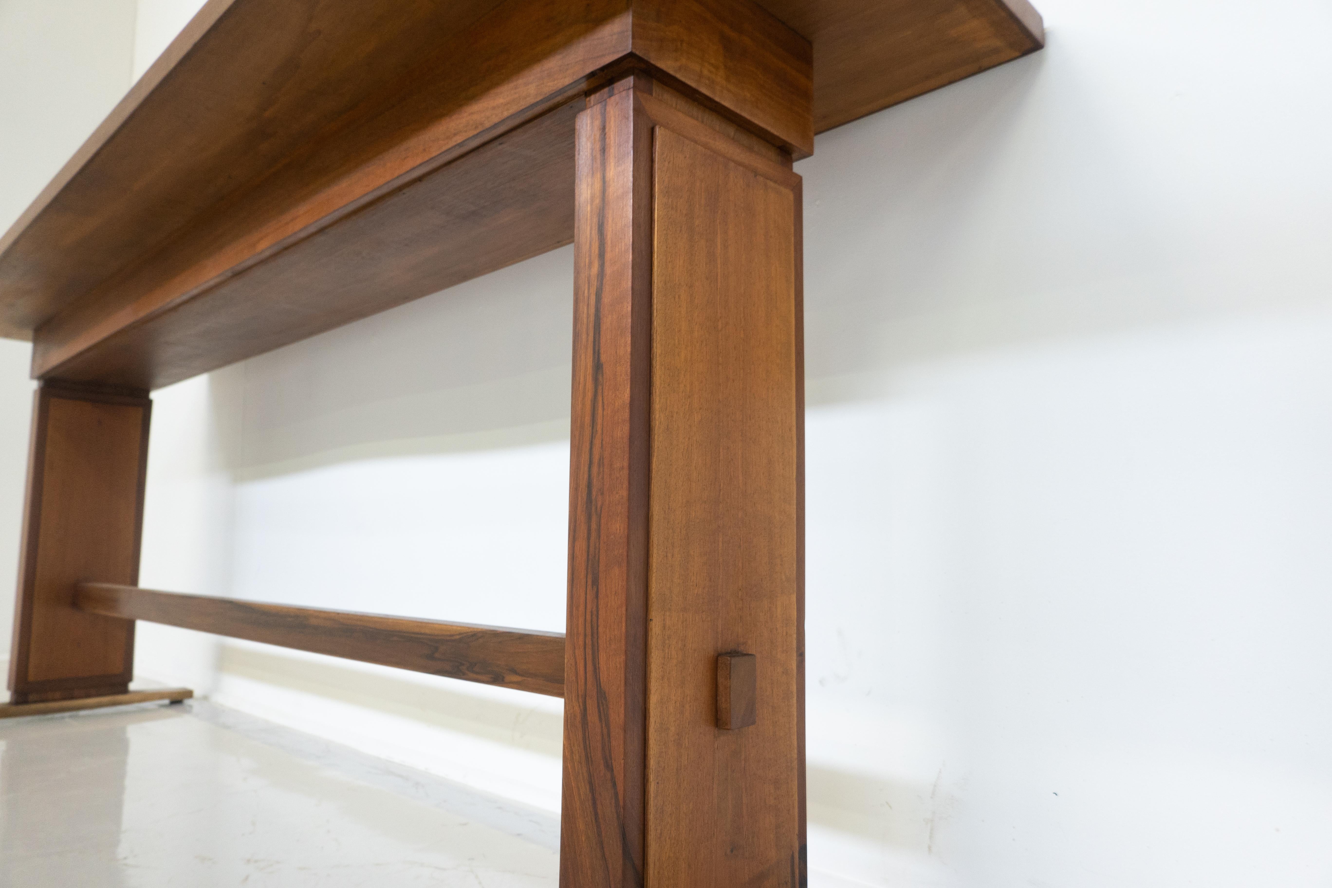 Mid-Century Modern Wooden Console Table by Giovanni Michelucci, 1960s For Sale 2