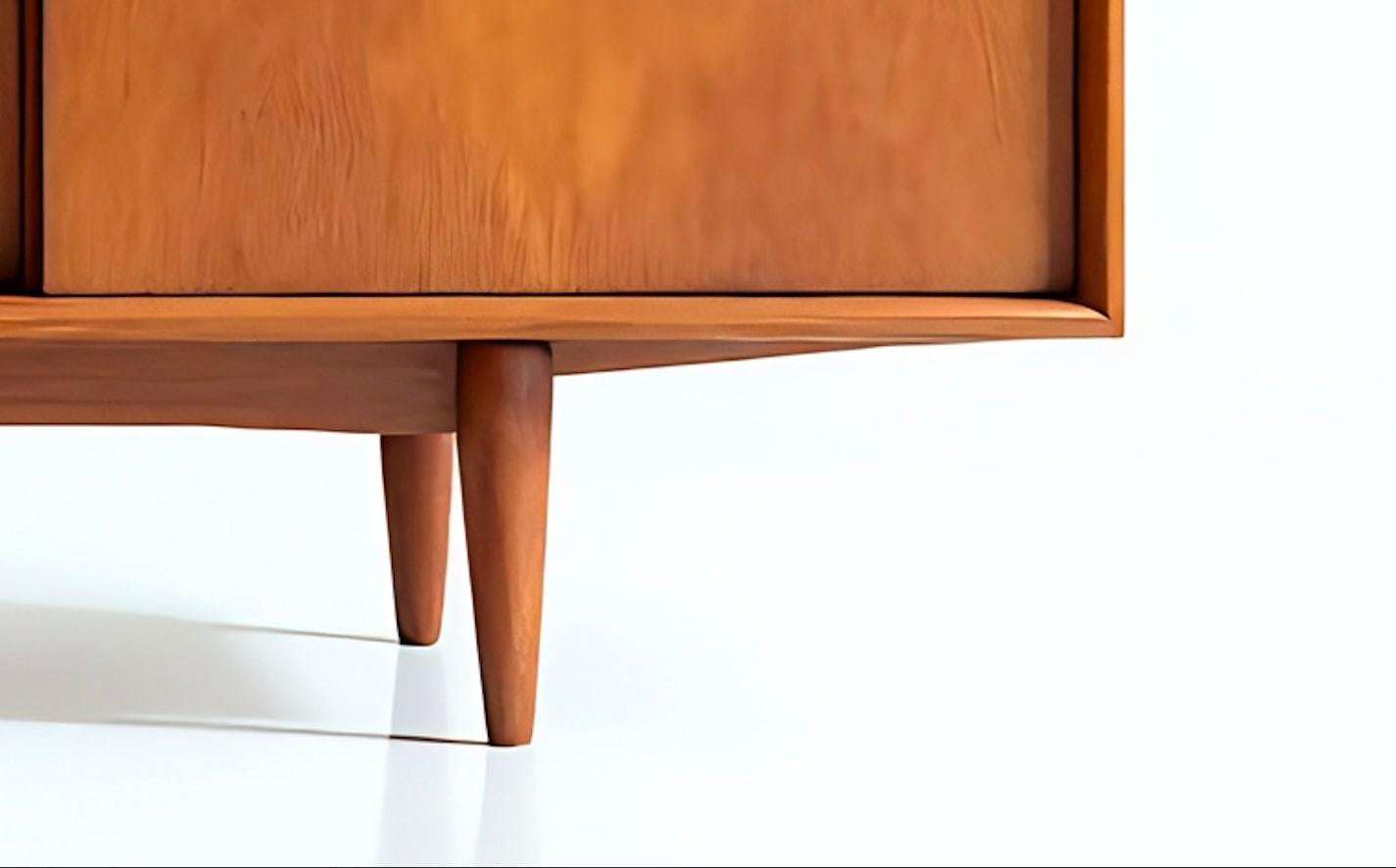 Indian Mid-Century Modern Wooden Credenza by Artisanal For Sale
