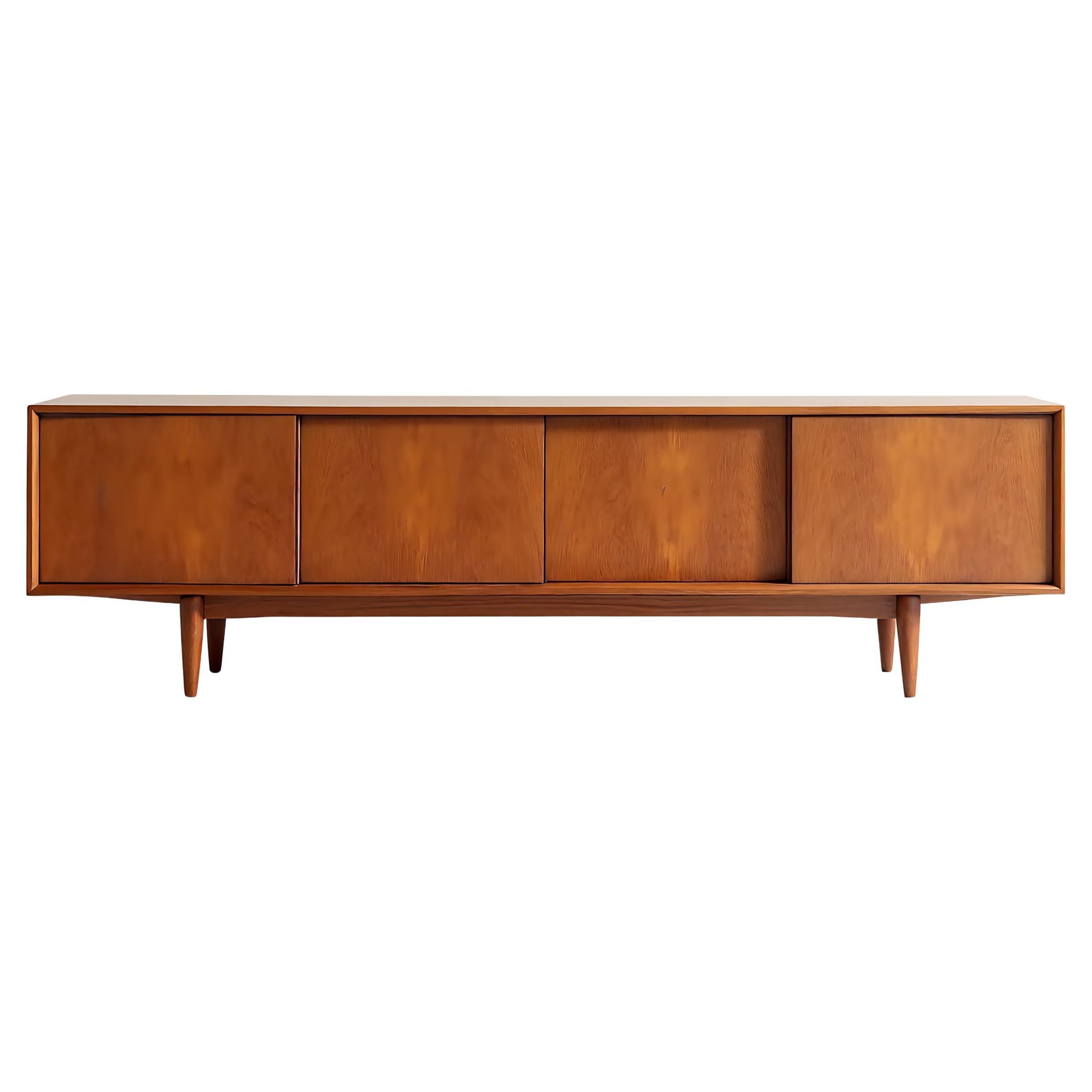 Mid-Century Modern Wooden Credenza by House of Jaipur