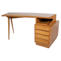 Escritorio de madera moderno de mediados de siglo de Barovero, Italia, años 60