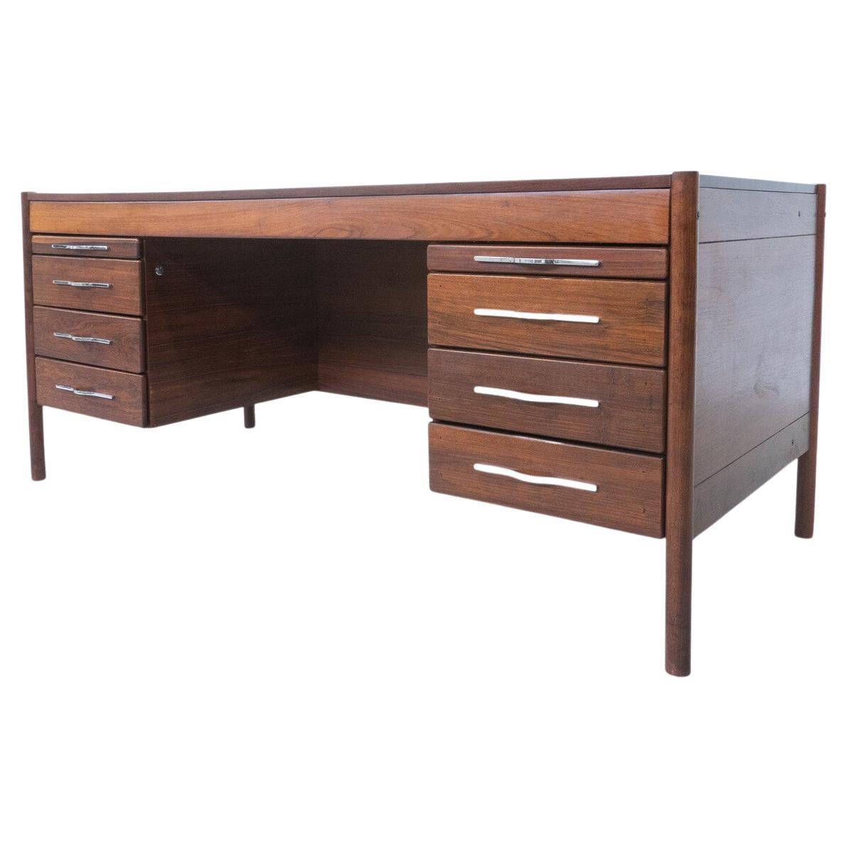 Mid-Century Modern Wooden Desk by Jean Gillon, Brazil, 1960s For Sale