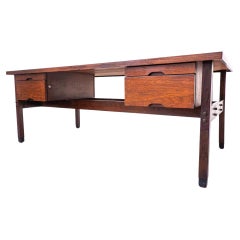 Retro Mid-Century Modern Wooden Desk by Sergio Rodrigues, Brazil, 1960s