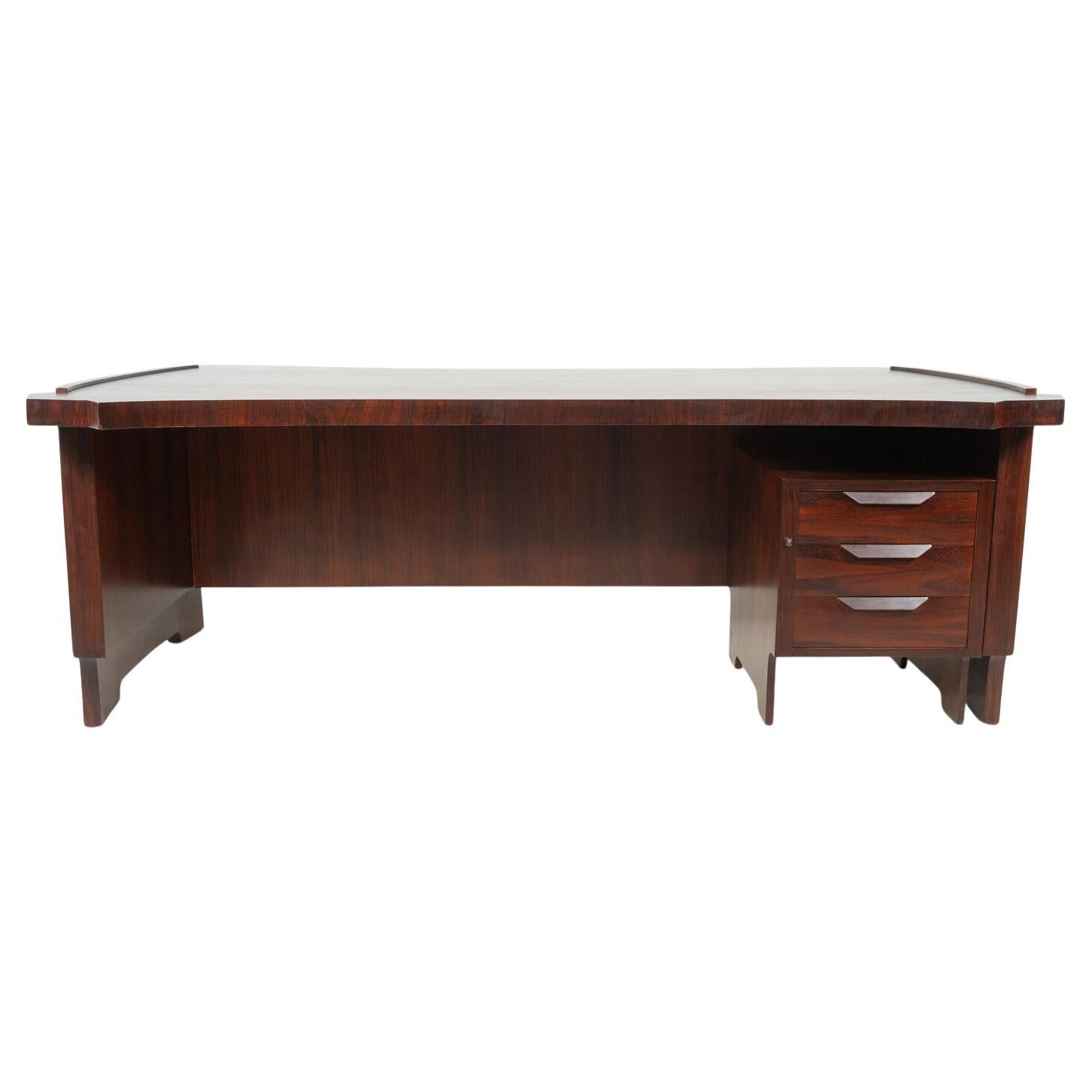 Mid-Century Modern Wooden Desk, Italy, 1960s